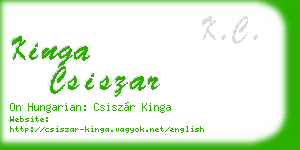 kinga csiszar business card